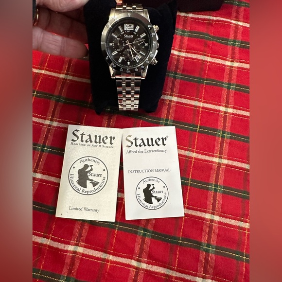 STAUER Jet Setter Stainless Steel Chronograph Watch for Men - New!!! - Picture 4 of 8